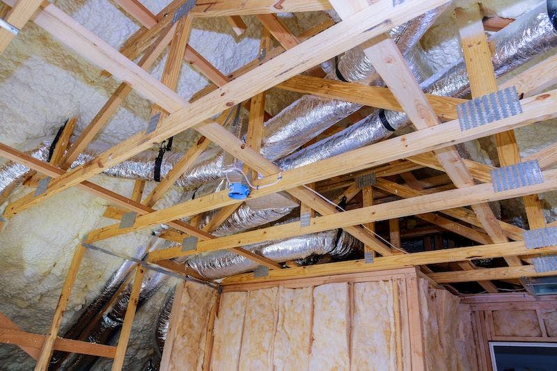 insulation around wooden frames in attic